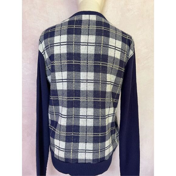 Vintage 1970s Jantzen Plaid Sweater - Picture 3 of 6